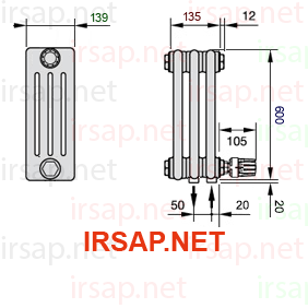 Радиатор IRSAP Tesi 40600/3 T26 CL 01